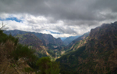 clouds over the mountains