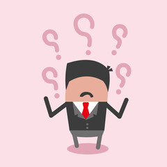 illustration vector graphic of business confused ideas doodle character, good for flyer or poster design