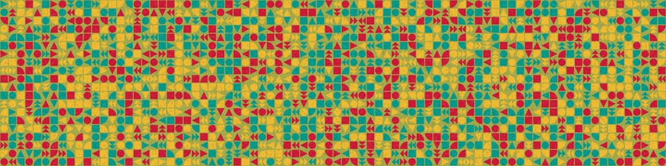 Abstract Geometric Pattern generative computational art illustration