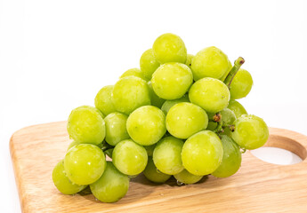 Shine Muscat Grape isolated on white background.