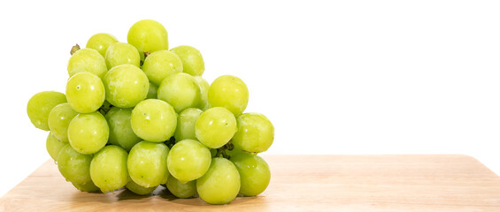 Shine Muscat Grape isolated on white background.