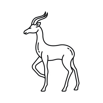recommend clip art: Antelope vector icon silhouette illustration.
                    African animal safari graphic pictogram symbol.