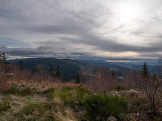 sunset in the mountains