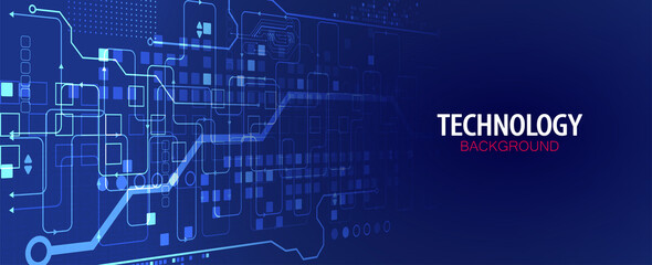 Vector illustration, Hi-tech digital technology and engineering background