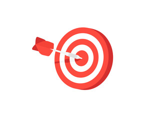 Target Icon. Bullseye. Goal achievement concept. Vector illustration