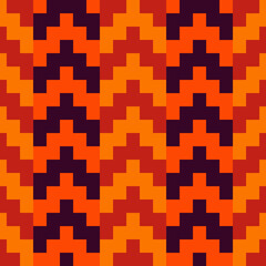 Seamless pattern. Oriental ornament. Chevrons background. Traditional architecture wallpaper. Ancient motif. Manji mosaic. Geometric digital paper. Ethnic textile print