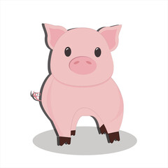 Obraz na płótnie Canvas cute pig