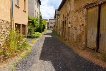 narrow street in the old town of island