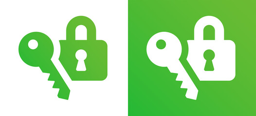 Key with padlock icon. Access login vector illustration