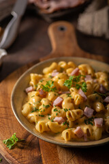 Delicous pasta with cheese sauce