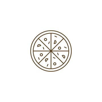 recommend clip art: Pizza line icon. Vector illustration
