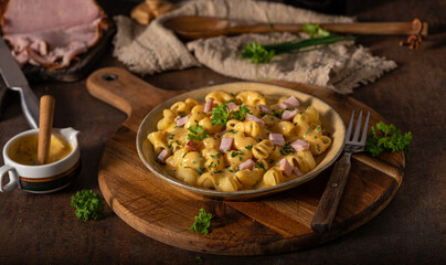 Delicous pasta with cheese sauce