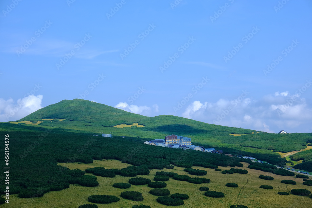 Canvas Prints Beautiful landscape on the Bucegi Plateau, with Jepii Mari and Piatra Arsa Chalet, Carpathian Mountains, Romania