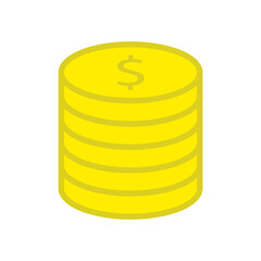 Stack of coins vector icon