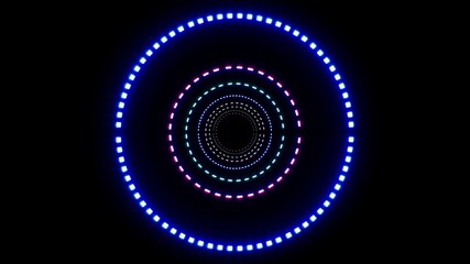 Dash Line Circle Shape Neon Light Lamp