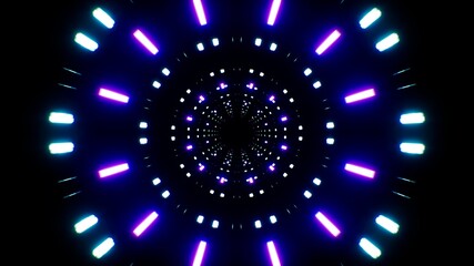 Neon Colored Tunnel Light Effect
