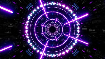 Neon Light Beam Cyber Disco Tunnel
