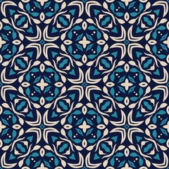Three colors seamless abstract shape. Simple pattern ornament background