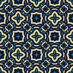 Three colors seamless abstract shape. Simple pattern ornament background