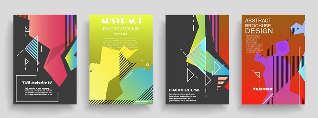 Modern abstract covers set, Modern colorful wave liquid flow poster. Cool gradient shapes composition, vector covers design.	