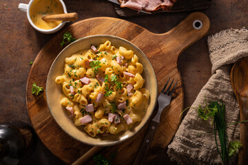 Delicous pasta with cheese sauce