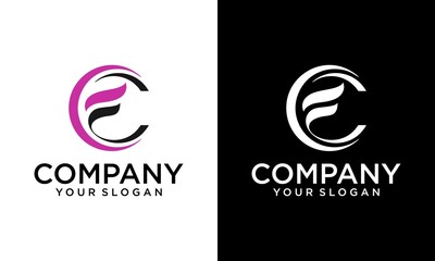 Fototapeta premium F letter logo in the circle. Vector design template elements for your application or company identity