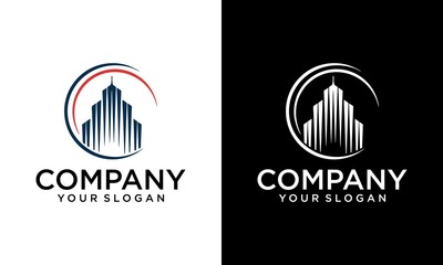 Real Estate logo template. Corporate branding identity