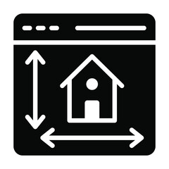 architect site glyph design, SEO and web flat design for mobile concepts and web apps. Collection of modern infographic logo and pictogram.