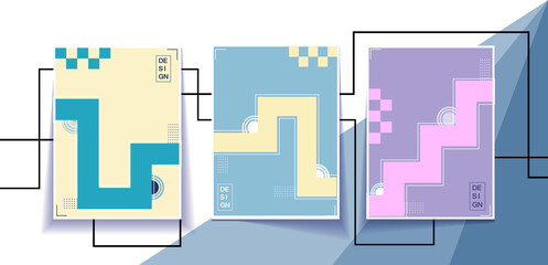 illustrations graphic vector of modern abstract flyer design