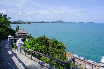Obraz premium View point in Samui island at Surat Thani Province, Tropical beach seaside