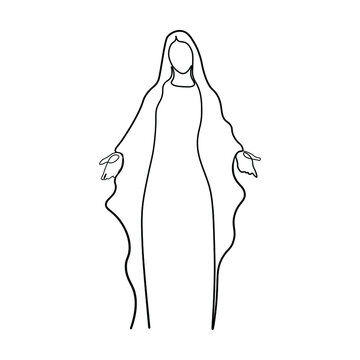 recommend clip art: continuous line drawing of Nativity of Jesus