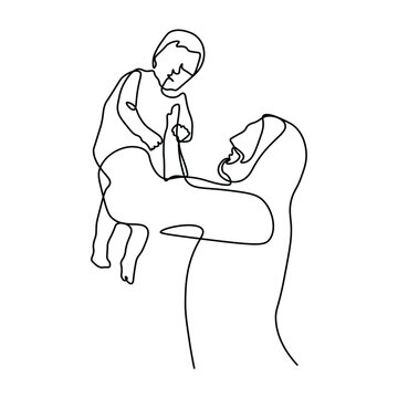 recommend clip art: continuous line drawing of Nativity of Jesus