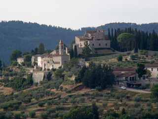 Fototapeta na wymiar Italia, Toscana, Firenze, Pontassieve, il castello di Nipozzano.