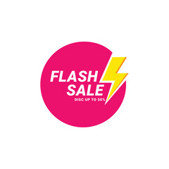 flash sale banner vector template.