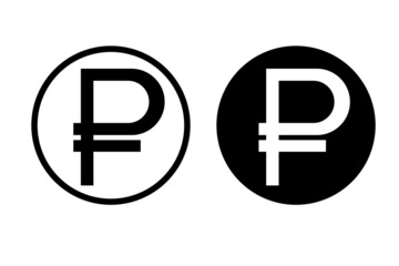 Obraz premium ruble sign icon