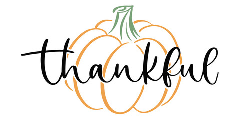 Autumn pumpkin. Hand drawn pumpkin icon. Outline style. Thanksgiving day. Fall illustration