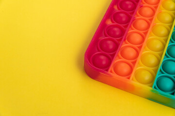 Fidget pop it toy rainbow color - antistress, fun and educational