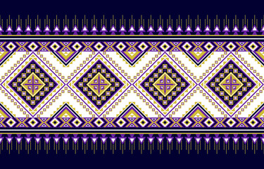 Gemetric ethnic oriental pattern traditional Design for background,carpet,wallpaper,clothing,wrapping,batic,fabric,vector illustraion.embroidery style.