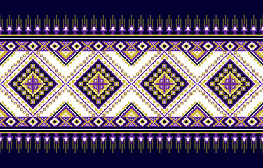 Gemetric ethnic oriental pattern traditional Design for background,carpet,wallpaper,clothing,wrapping,batic,fabric,vector illustraion.embroidery style.