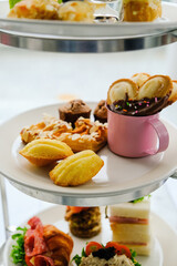 afternoon tea set with dessert