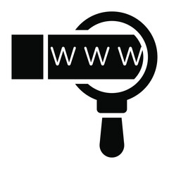 searching glyph design, SEO and web flat design for mobile concepts and web apps. Collection of modern infographic logo and pictogram.