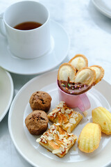 afternoon tea set with dessert