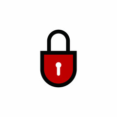 padlock on white background vector icon template- editable