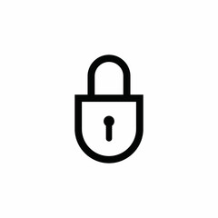 padlock on white background vector icon template- editable
