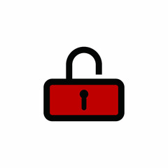 padlock on white background vector icon template- editable
