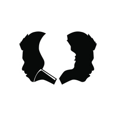 3 man logo icon vector image