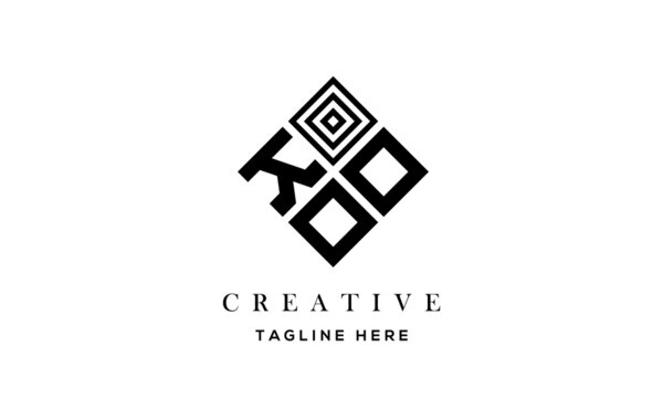 KOO square three latter logo vector	