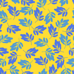 autumn leaves vector seamless pattern. background for fabrics, prints, packaging and postcards