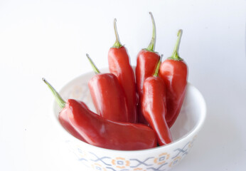 red hot chili peppers in a bowl