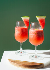 Fresh Watermelon Lemonade with Mint